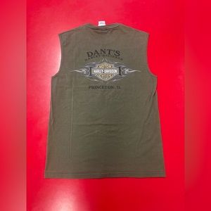 2005 Harley Davidson Princeton IL Green Sleeveless Tank Top Shirt Size Medium